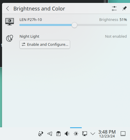 screen brightness