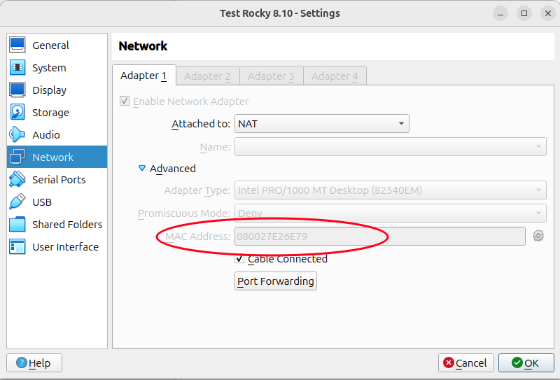 VirtualBox Network